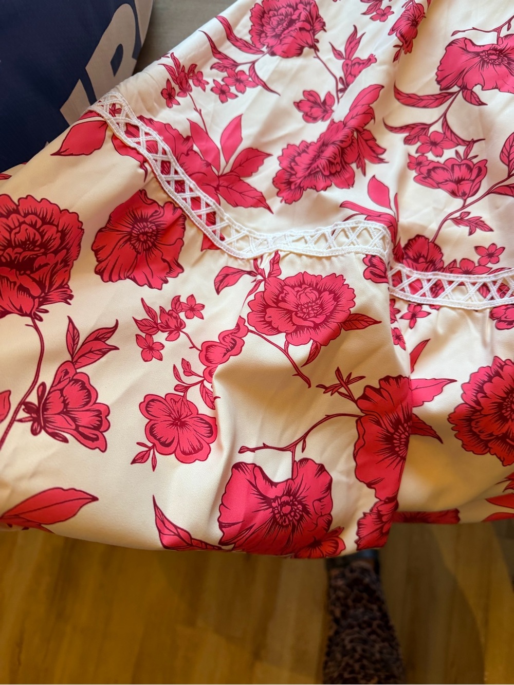 Cupshe Cream Maxi Dress with Pink Floral Print - Picture 2 of 5